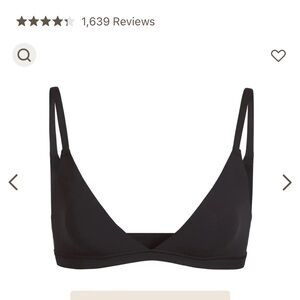Skims Fits Everybody Triangle Bralette. Size S. Black.